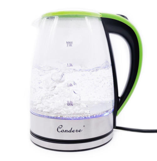 Kettles Condere Cordless Electric Glass Kettle Litre Stainless